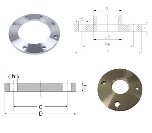 ANSI Plate Flange Dimensions