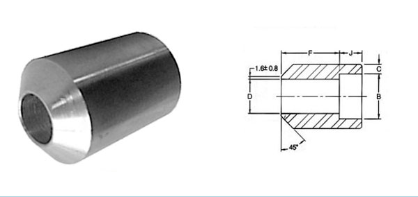 ASME B16.11 Socket Weld Boss Dimensions